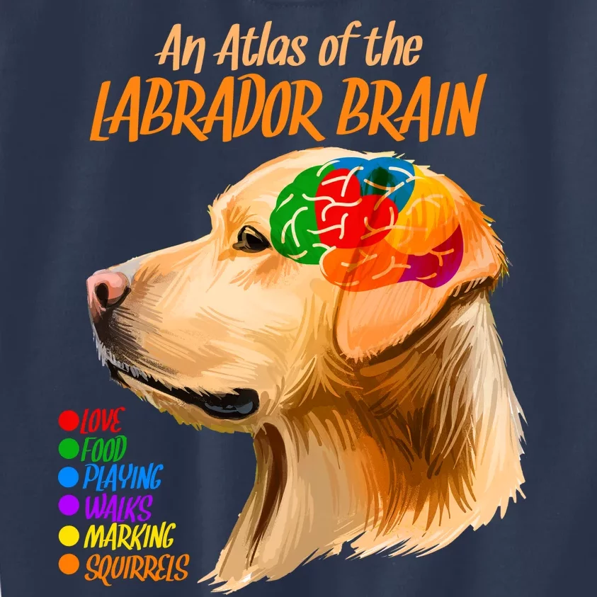 Atlas of The Labrador Retriever Brain Kids Sweatshirt