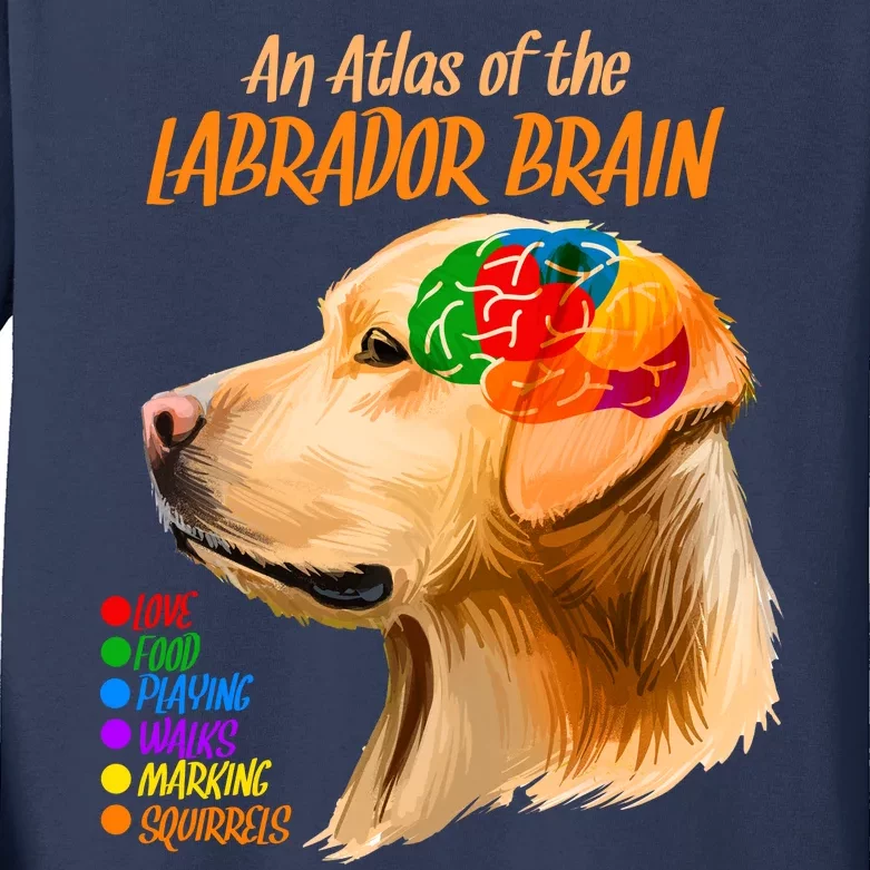 Atlas of The Labrador Retriever Brain Kids Long Sleeve Shirt