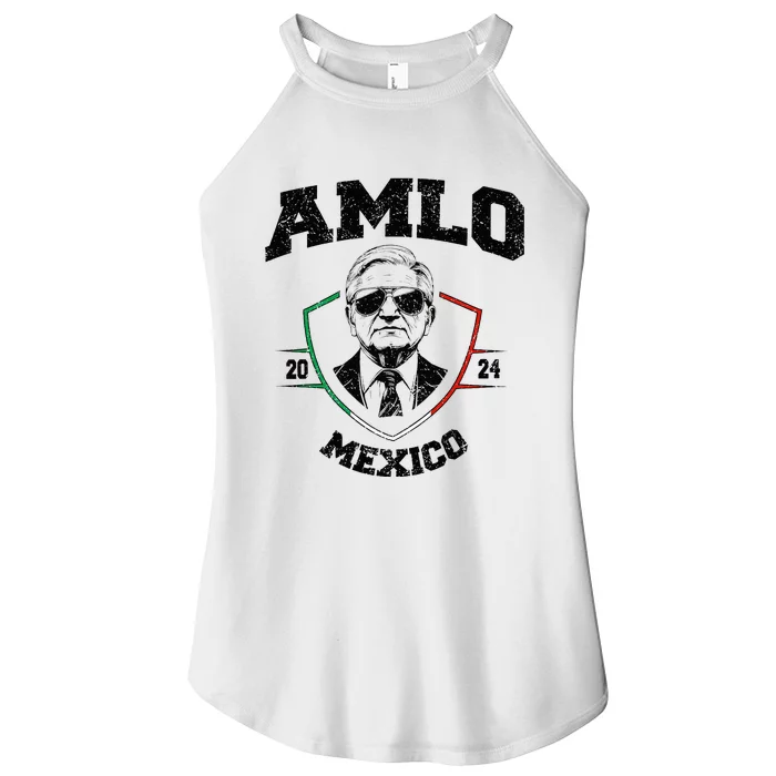 Amlo Tricolor Mexican Flag Mexican President 2024 Women’s Perfect Tri Rocker Tank