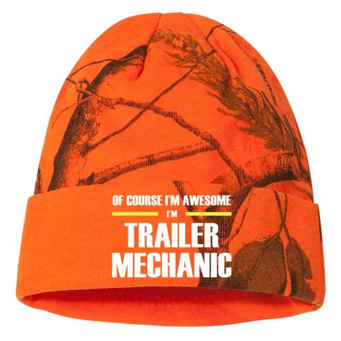 Awesome Trailer Mechanic Funny Gift Kati - 12in Camo Beanie