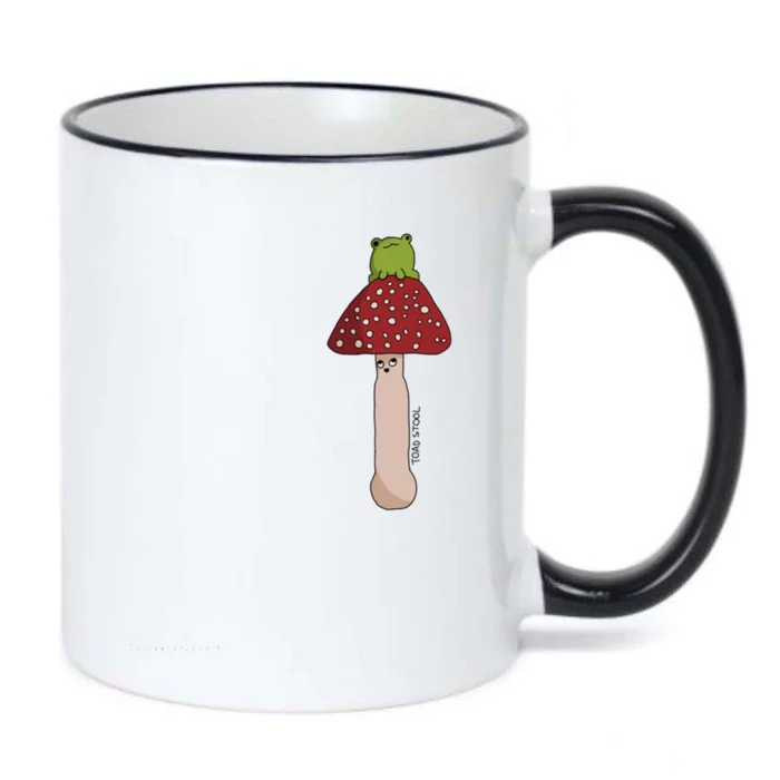 A Toadstool Mushroom With A Little Friend Black Color Changing Mug