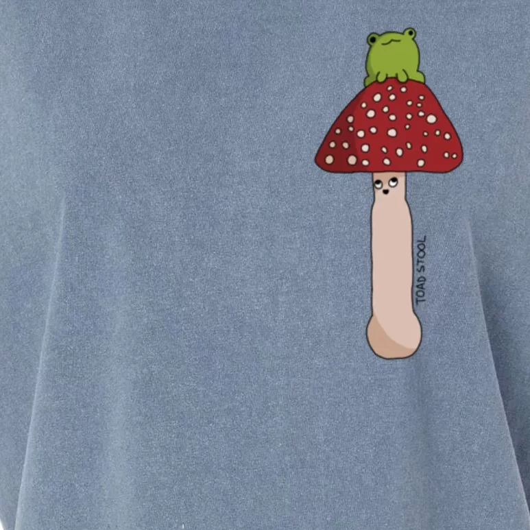 A Toadstool Mushroom With A Little Friend Garment-Dyed Women's Muscle Tee