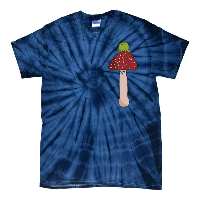 A Toadstool Mushroom With A Little Friend Tie-Dye T-Shirt