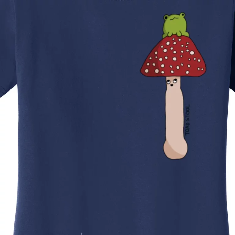 A Toadstool Mushroom With A Little Friend Women's T-Shirt