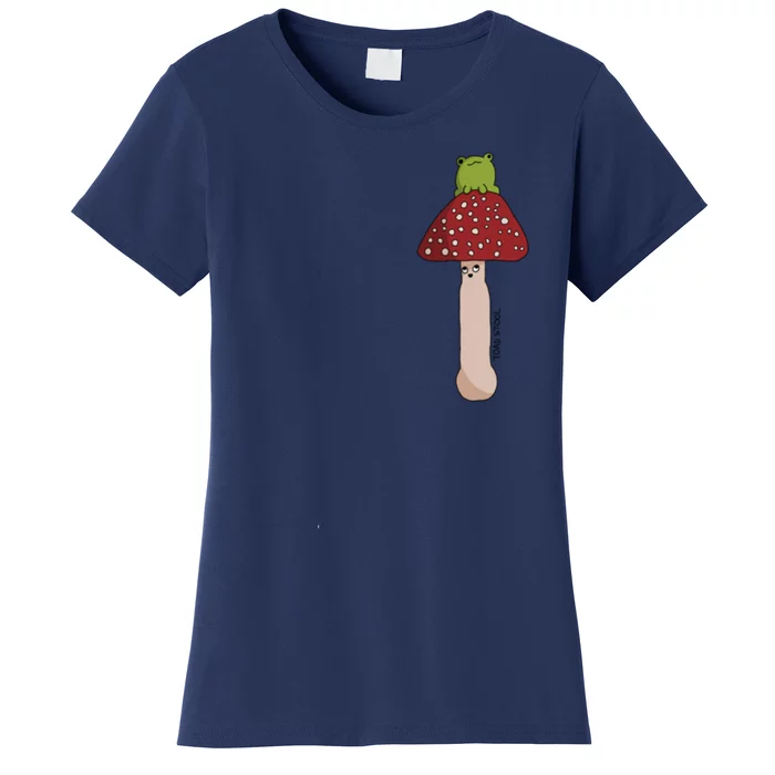 A Toadstool Mushroom With A Little Friend Women's T-Shirt