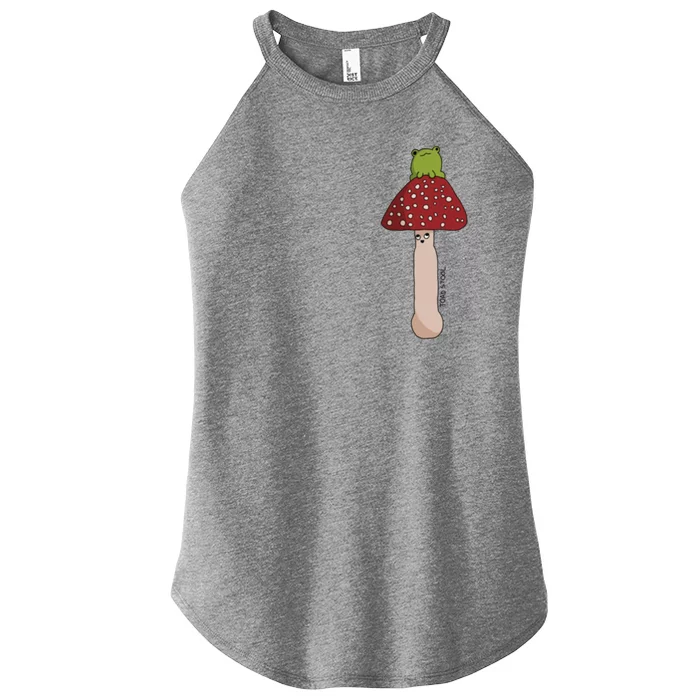 A Toadstool Mushroom With A Little Friend Women’s Perfect Tri Rocker Tank