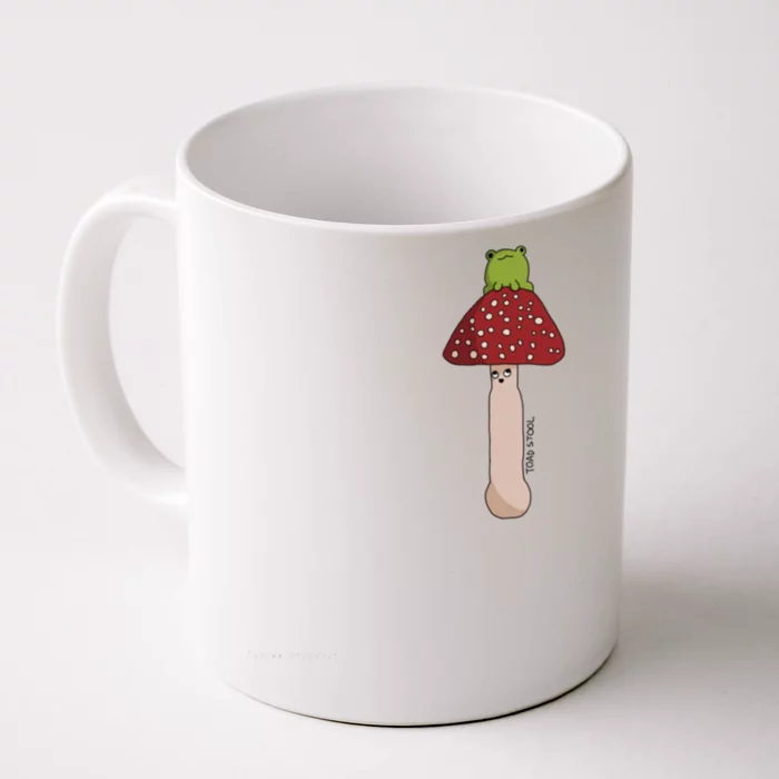 A Toadstool Mushroom With A Little Friend Front & Back Coffee Mug