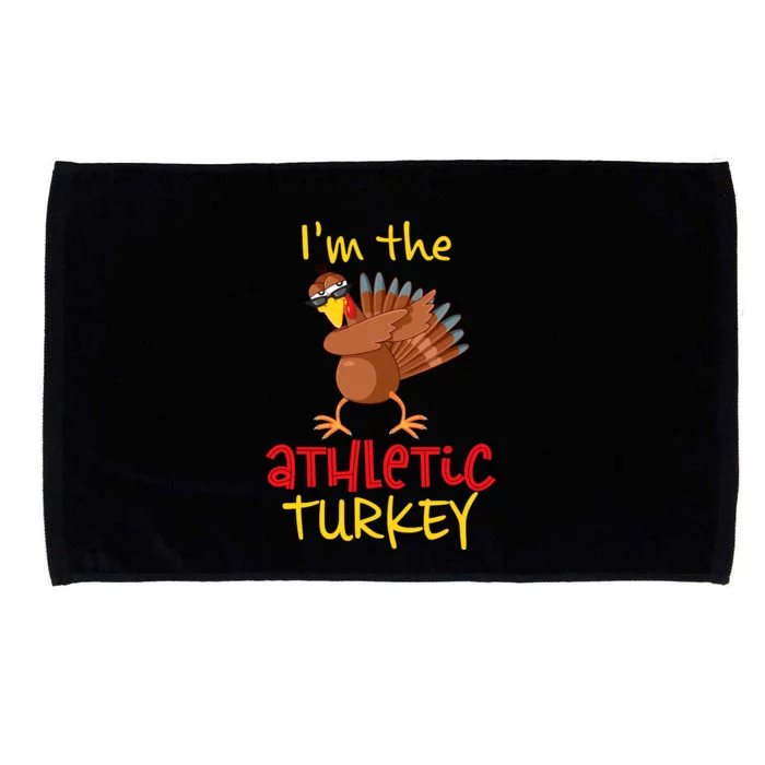 Athletic Turkey Matching Family Group Thanksgiving Party Microfiber Hand Towel