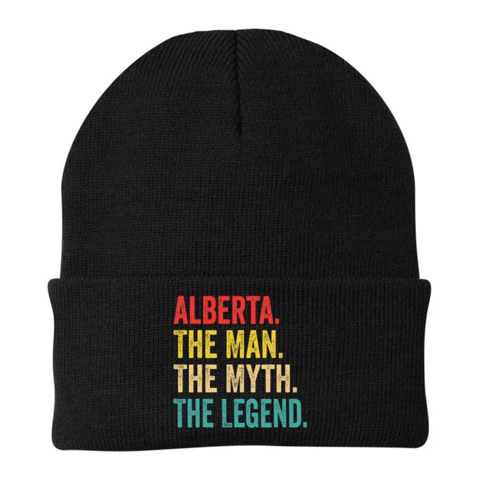 Alberta The Man The Myth The Legend Knit Cap Winter Beanie