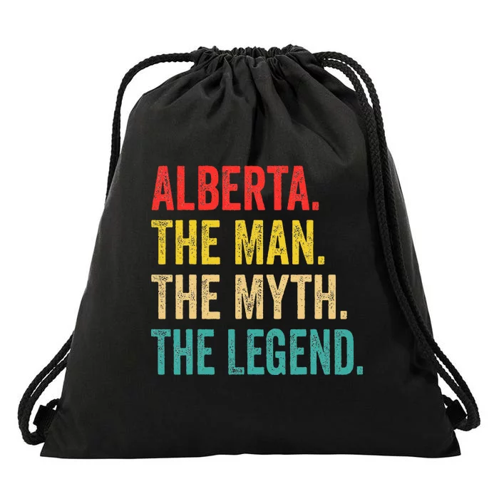 Alberta The Man The Myth The Legend Drawstring Bag