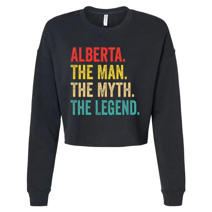 Alberta The Man The Myth The Legend Cropped Pullover Crew