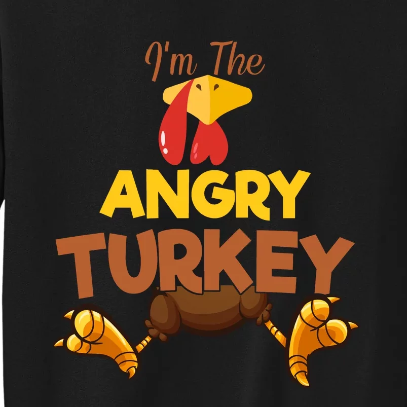 Angry Turkey Matching Family Group Thanksgiving Gifts Tall Sweatshirt