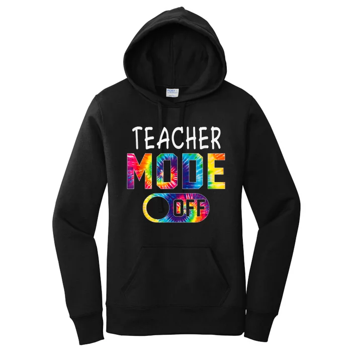 Art Teacher Mode Off Happy Last Day Of School Tie Dye Summer Women's Pullover Hoodie