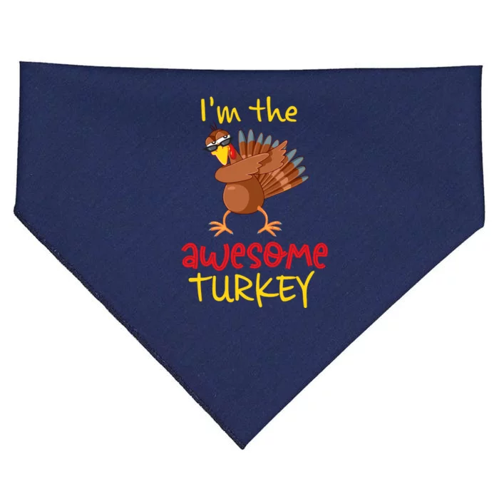 Awesome Turkey Matching Family Group Thanksgiving Party USA-Made Doggie Bandana