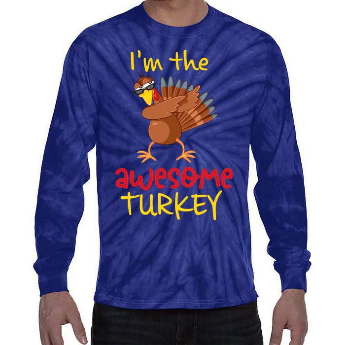 Awesome Turkey Matching Family Group Thanksgiving Party Tie-Dye Long Sleeve Shirt