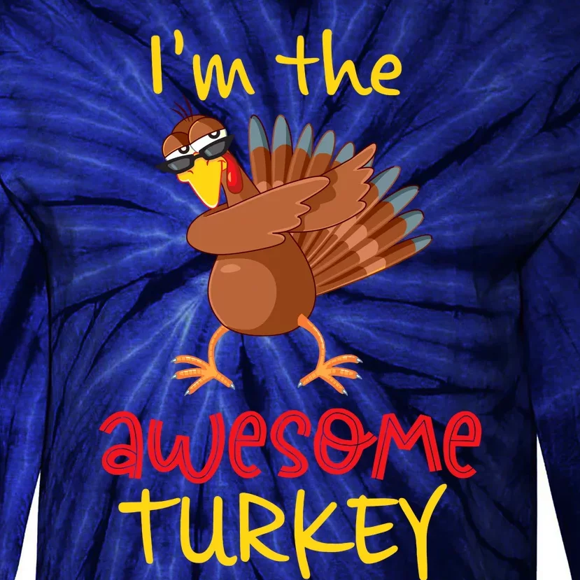 Awesome Turkey Matching Family Group Thanksgiving Party Tie-Dye Long Sleeve Shirt