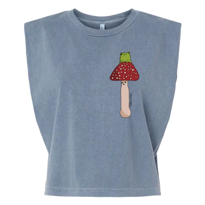 A Toadstool Mushroom With A Little Friend Garment-Dyed Women's Muscle Tee