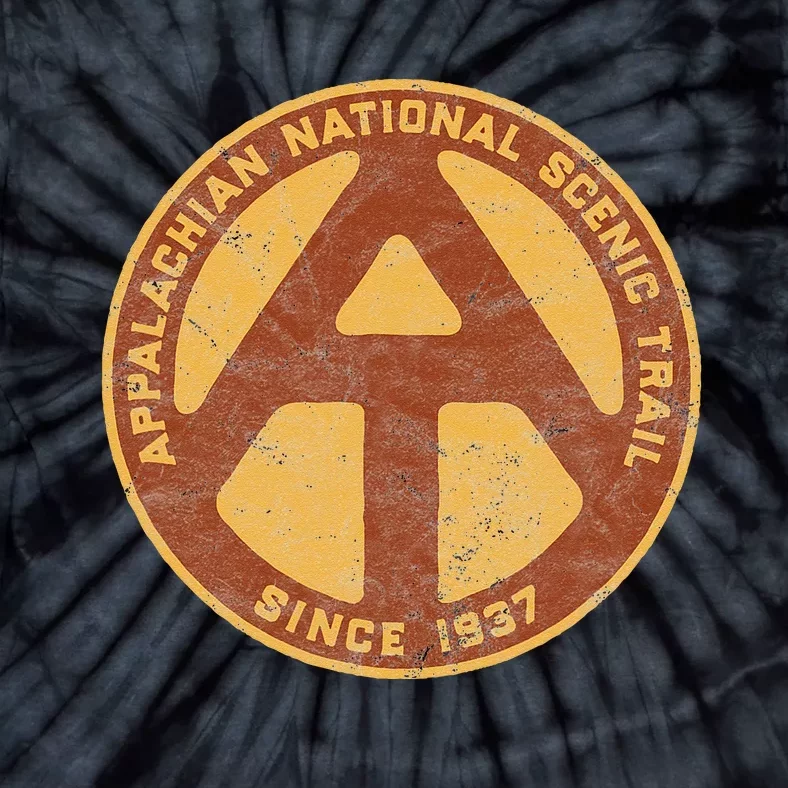 Appalachian Trail Marker Retro National Scenic Trail Tie-Dye T-Shirt