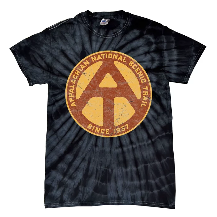 Appalachian Trail Marker Retro National Scenic Trail Tie-Dye T-Shirt