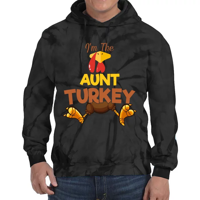 Aunt Turkey Matching Family Group Thanksgiving Gifts Tie Dye Hoodie