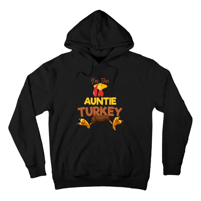 Auntie Turkey Matching Family Group Thanksgiving Gifts Tall Hoodie