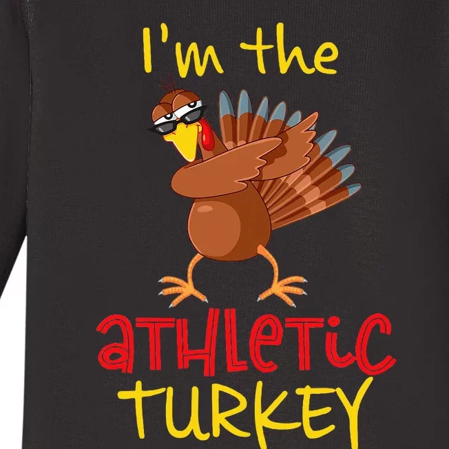 Athletic Turkey Matching Family Group Thanksgiving Party Baby Long Sleeve Bodysuit