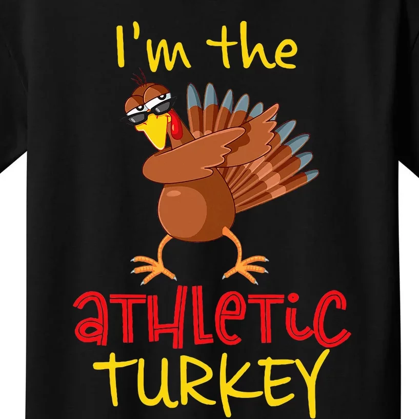 Athletic Turkey Matching Family Group Thanksgiving Party Kids T-Shirt