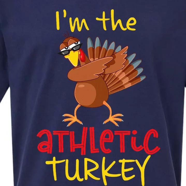 Athletic Turkey Matching Family Group Thanksgiving Party Sueded Cloud Jersey T-Shirt