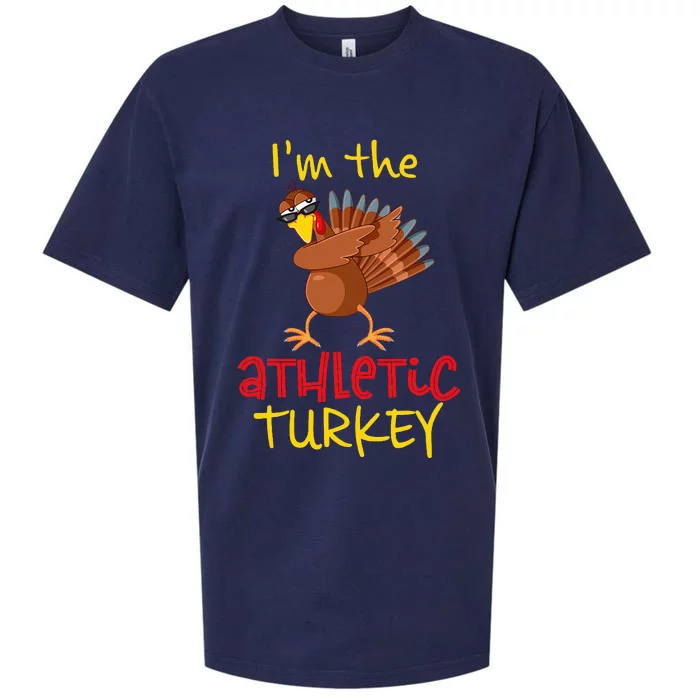 Athletic Turkey Matching Family Group Thanksgiving Party Sueded Cloud Jersey T-Shirt