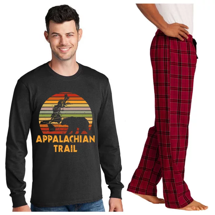 Appalachian Trail Map With Bear Long Sleeve Pajama Set