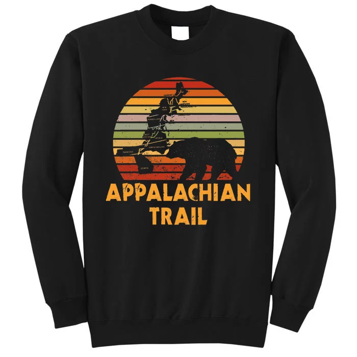 Appalachian Trail Map With Bear Tall Sweatshirt