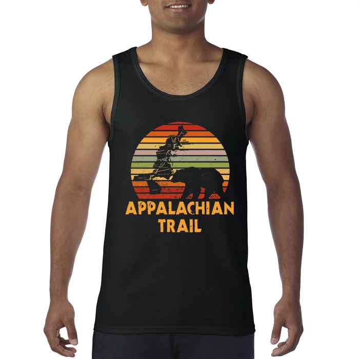 Appalachian Trail Map With Bear Tank Top