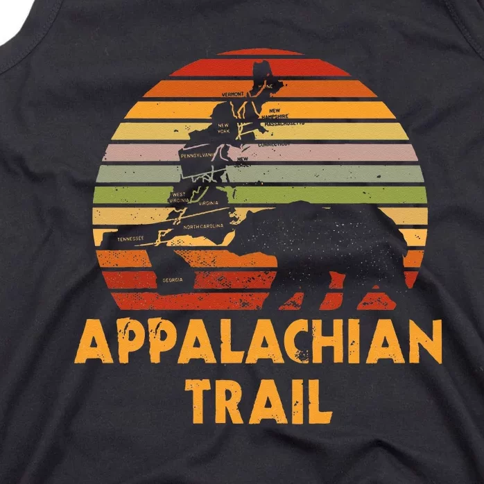 Appalachian Trail Map With Bear Tank Top