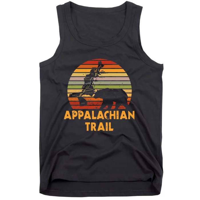 Appalachian Trail Map With Bear Tank Top