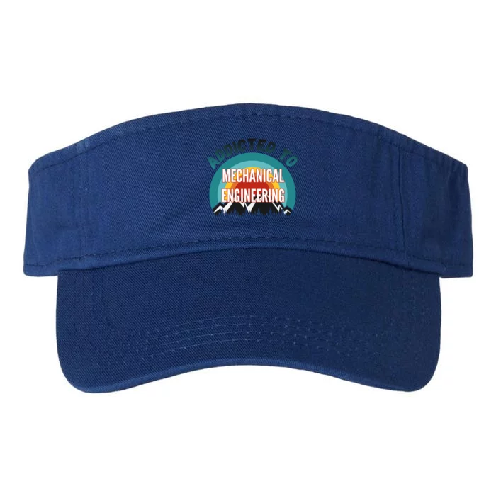 Addicted To Mechanical Engineering College Major Gift Valucap Bio-Washed Visor