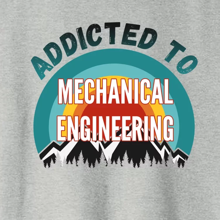 Addicted To Mechanical Engineering College Major Gift Women's Crop Top Tee