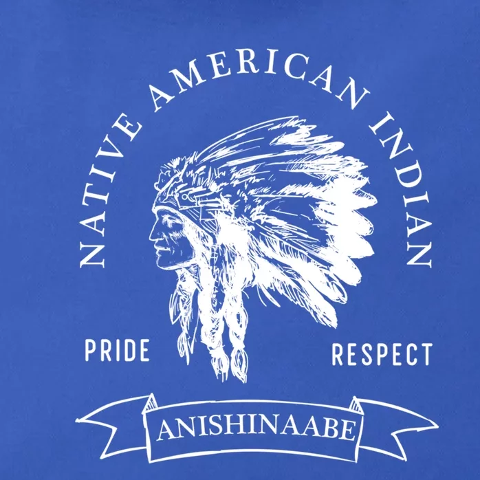 Anishinaabe Tribe Native American Indian Pride Respect Vinta Gift Zip Tote Bag