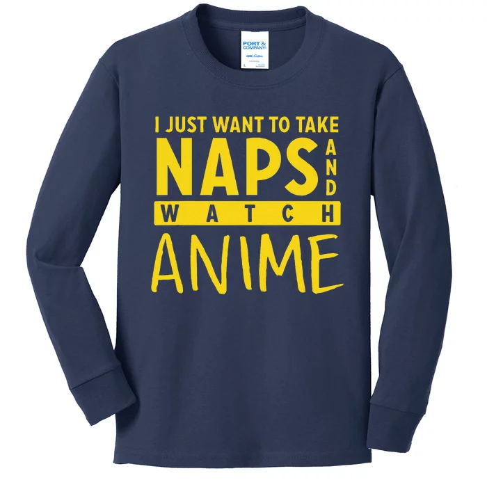 Anime Take Naps Watch Anime Kids Long Sleeve Shirt