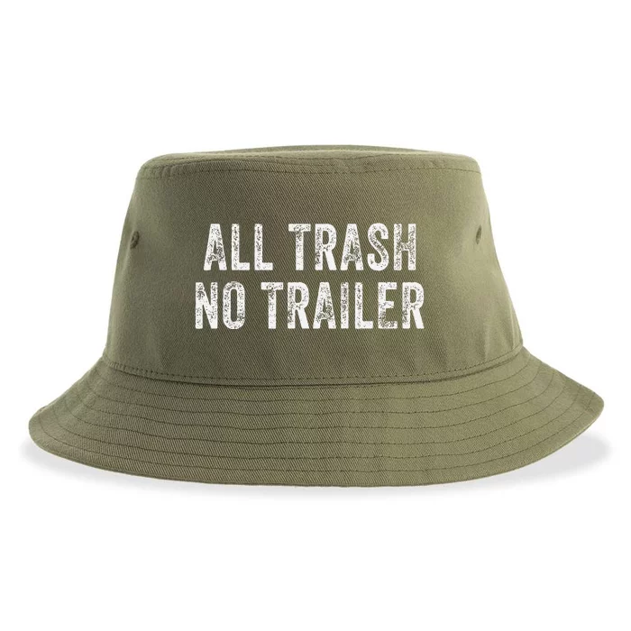 All Trash No Trailer Funny Sustainable Bucket Hat