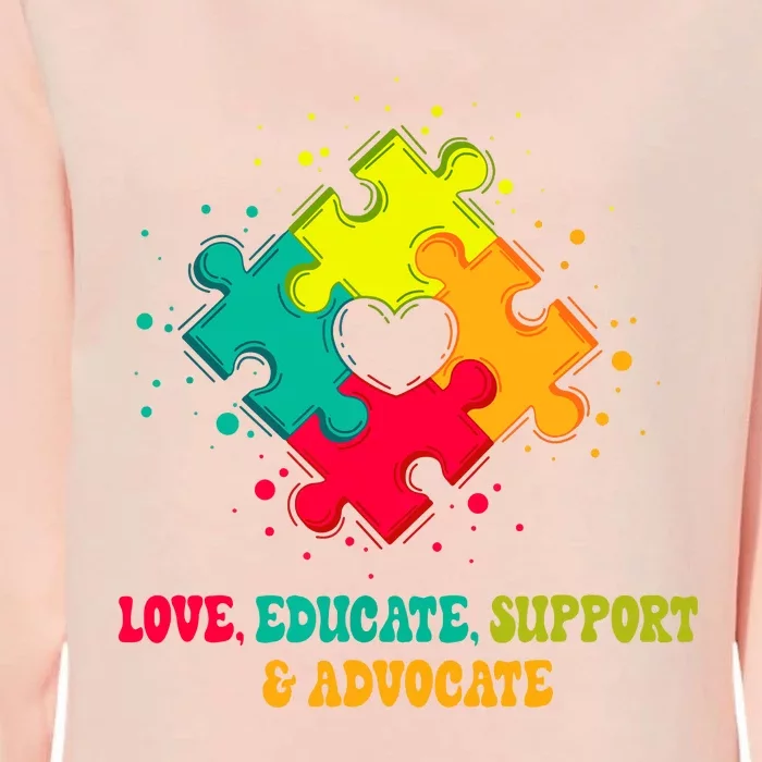 Autism Teacher Neurodiversity Autism Awareness Puzzle Piece Womens California Wash Sweatshirt