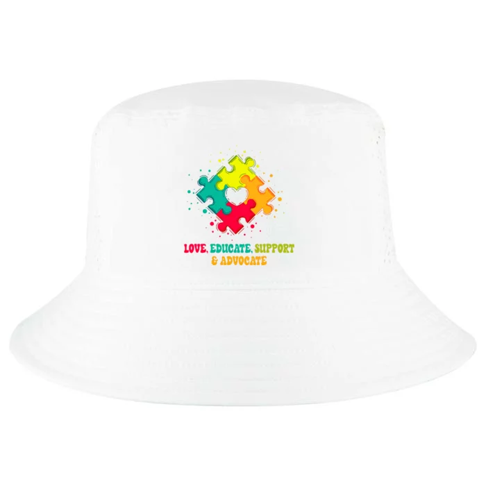 Autism Teacher Neurodiversity Autism Awareness Puzzle Piece Cool Comfort Performance Bucket Hat