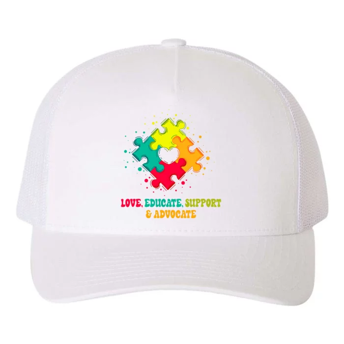 Autism Teacher Neurodiversity Autism Awareness Puzzle Piece Yupoong Adult 5-Panel Trucker Hat