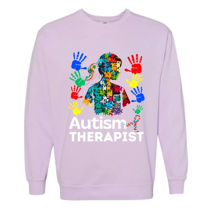 Autism Therapist Navigating Autism T Autism Counseling T Gift Garment-Dyed Sweatshirt