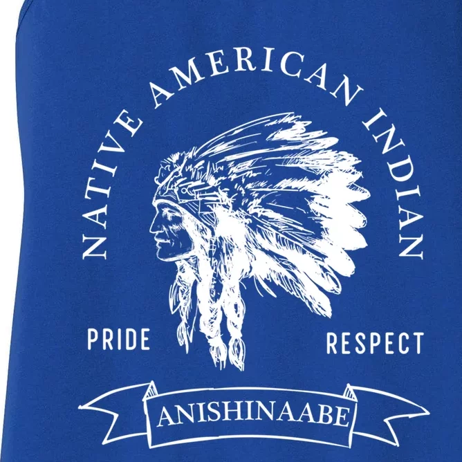 Anishinaabe Tribe Native American Indian Pride Respect Vinta Gift Women's Racerback Tank