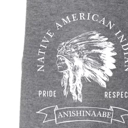 Anishinaabe Tribe Native American Indian Pride Respect Vinta Gift Doggie 3-End Fleece Hoodie