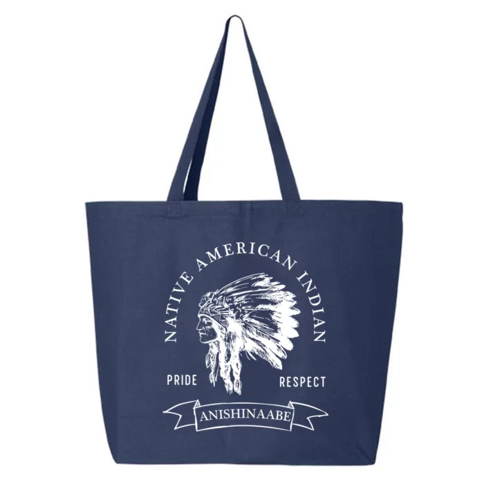 Anishinaabe Tribe Native American Indian Pride Respect Vinta Gift 25L Jumbo Tote