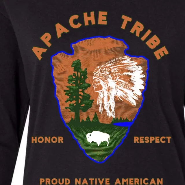 Apache Tribe Native American Indian Pride Respect Honor Gift Womens Cotton Relaxed Long Sleeve T-Shirt