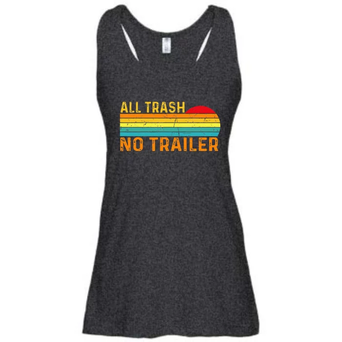 All Trash No Trailer Retro Vintage Funny Saying Ladies Essential Flowy Tank