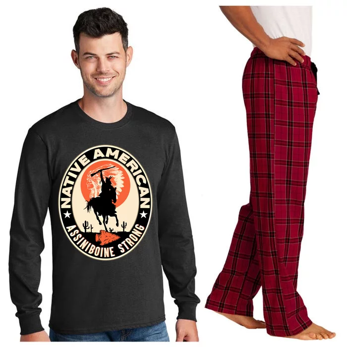 Assiniboine Tribe Native American Indian Pride Respect Stron Funny Gift Long Sleeve Pajama Set