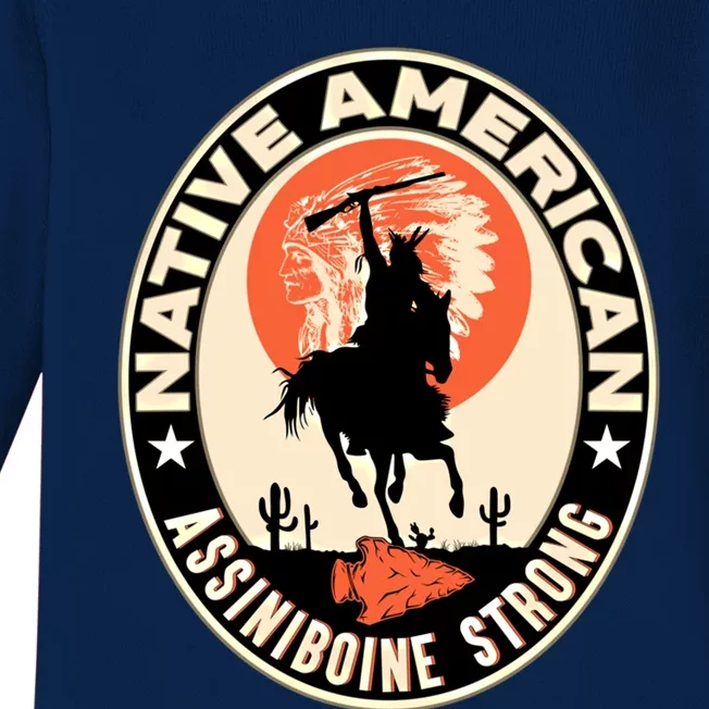 Assiniboine Tribe Native American Indian Pride Respect Stron Funny Gift Baby Long Sleeve Bodysuit